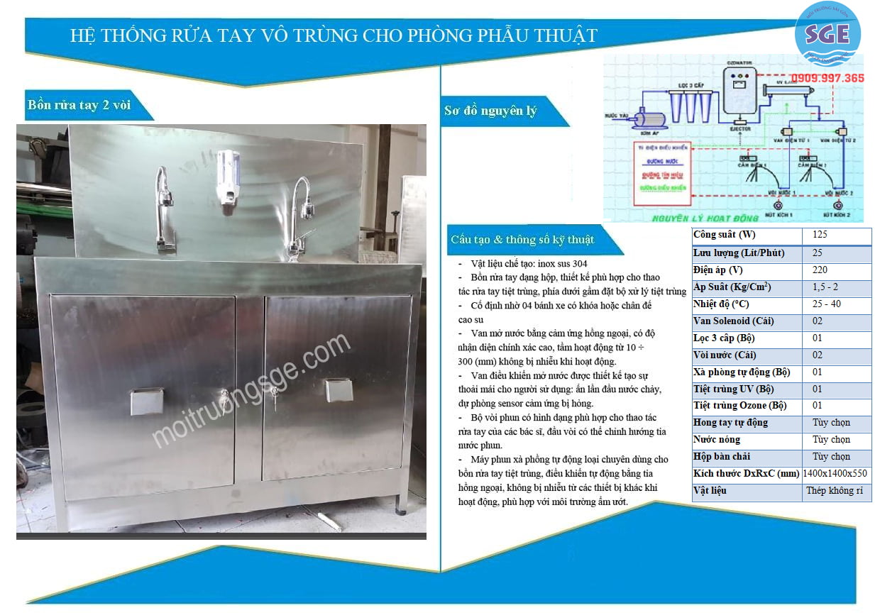 bồn rửa tay vô trùng