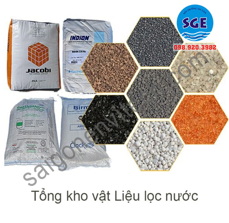 <center>Các loại vậy liệu lọc nước sinh hoạt thông dụng</center>