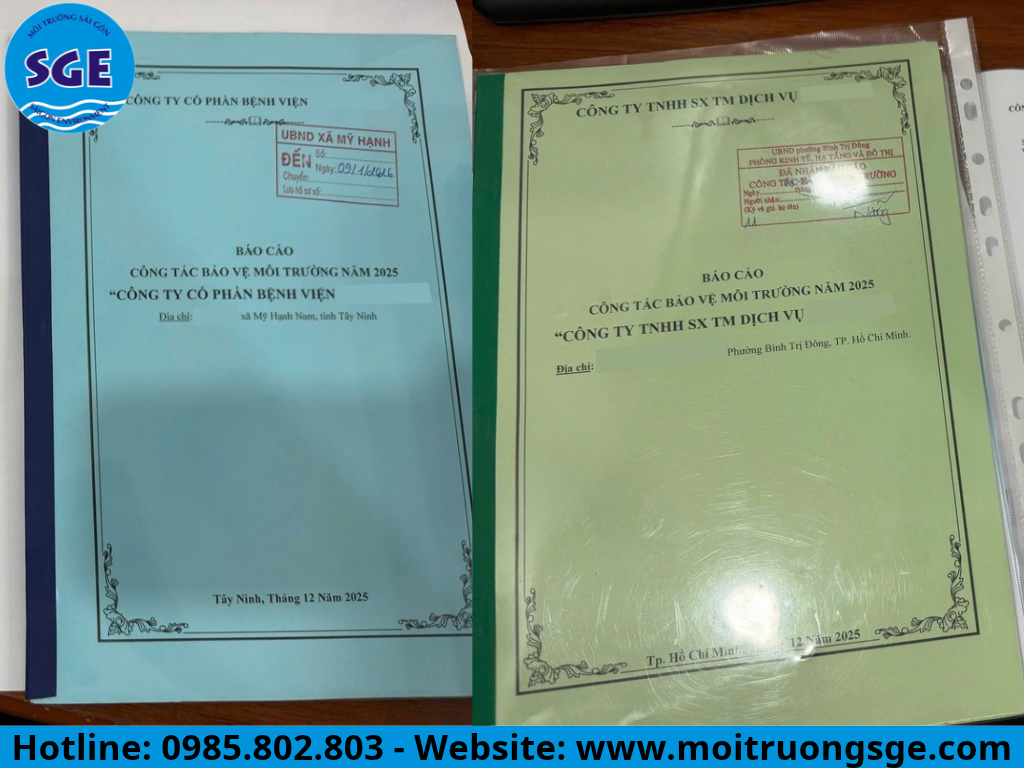 Báo cáo công tác Bảo vệ Môi trường